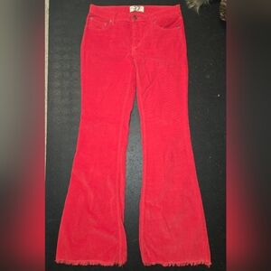 We The Free_ Bright Red Flare Corduroy_Size 27